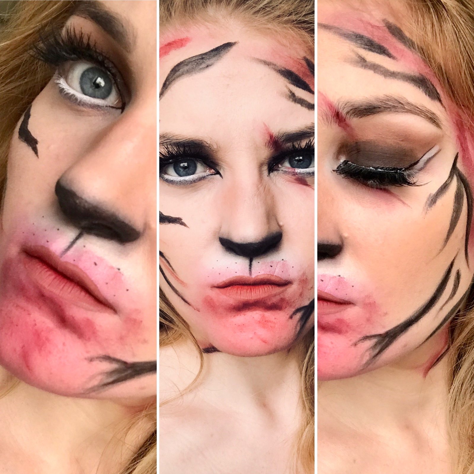 Moi maquillée en tigre